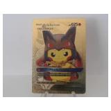 Pokemon Rare Gold Pikachu Mega Lucario
