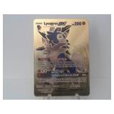 Pokemon Rare Gold Lycanroc GX