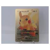 Pokemon Rare Gold Pikachu V