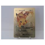 Pokemon Rare Gold Pikachu V