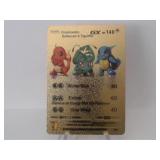 Pokemon Rare Gold Charmander, Squirtle GX