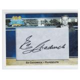 ED CHADWICK BLUE & WHITE 100TH PAPERCUTS AUTO