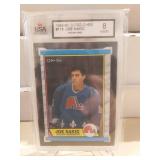 JOE SAKIC GRADED NMM 8 1990-91 O-PEE-CHEE ROOKIE