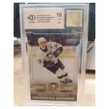 SIDNEY CROSBY GRADED 10 RC WITH GU JERSEY CUT