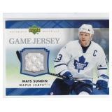 MATS SUNDIN 2007-08 UPPER DECK GAME JERSEY