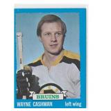 WAYNE CASHMAN 1973-74 TOPPS HOCKEY #166