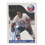 CLARK GILLIES 1985-86 TOPPS #81 IP AUTOGRAPH W/COA