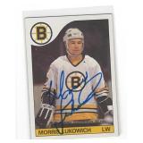 MORRIS LUKOWICH 1985-86 TOPPS IP AUTOGRAPH W/COA
