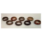 (8) Wood Fashion Rings