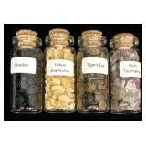 (4) Jars of Semi-Precious Stones