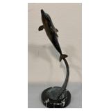 Brass Dolphin Statue