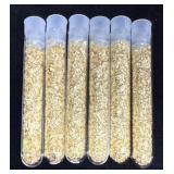 (6) Vials of Gold Foil Flakes #1