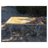 Solid Steel Work bench with vice (used)
