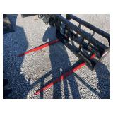 New Kivel dual prong bale spears with backframe