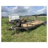 Trailer 18' ft. Wood Floor. Brakes on both axels.