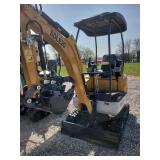 SDLE20 Mini Excavator. Has a 3 cylinder yanmar diesel engine.