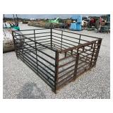 Livestock cage / pen. Sliding gate. Fits on an 8ft. trailer.