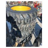 set/4 new SKS1 10-16.5 skid steer tires on wheels for NH/JD/CAT