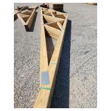 11 pcs 40' trusses 12' OH. 4/12 roof pitch.