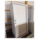 36”x77” right hand in swing exterior door. 4.5’ jam