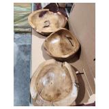 Set of 3 Teak Wood