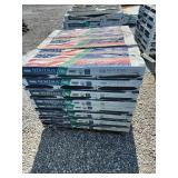 42 Packs of rustic black shingles. (30.76 sq ft per pack), (1,291.92 sq ft per pallet)