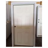 36”x75” right hand in swing exterior door. 4.5’ jam