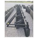 30' Trusses, 16' Overhang. 24' purlin spacing. For 6'x6' post.