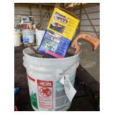 White bucket of misc