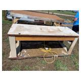 Medium shop table on wheels