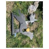 Metal coyote target