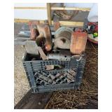 Crate of wood planers and more