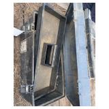 Plastic tool box with 2 big c clamps