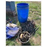 Barrel of equine halters and more