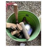 Green bucket of misc