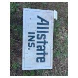 Wooden Allstate sign