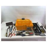 Yellow toolbox with tools