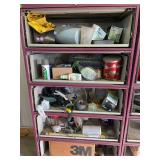 Metal shop cabinet with all contents