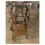 2 kids wooden rocking chairs
