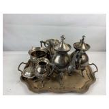 Silver colored serving ware