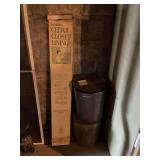 2 lard cans and cedar closet lining