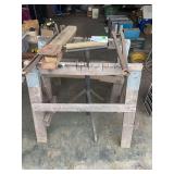 Saw horses and roller