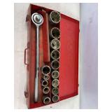 Socket set in toolbox