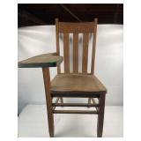 Old wooden school desk