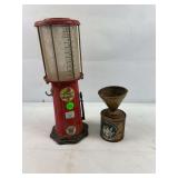 Vintage can and gas pump