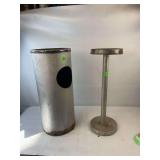 2 standing ashtrays