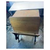 Antique wooden school desk