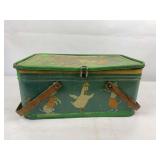 Vintage metal picnic basket