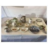 Porcelain saucers and pitchers