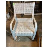 White metal lawn chair